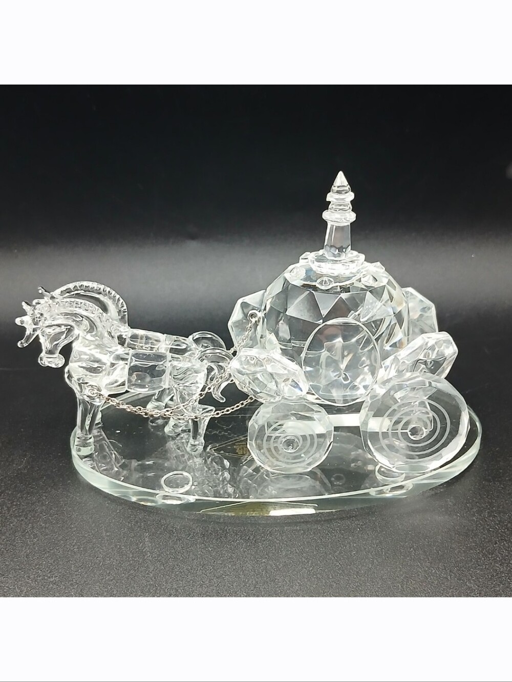 2004 Shannon by Godinger Wedding Coach Crystal Sculpture Cinderella Carriage